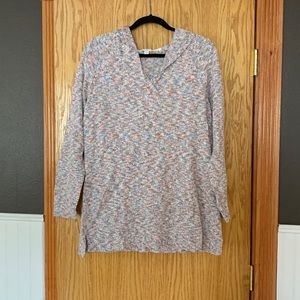 J jill Hooded knit sweater